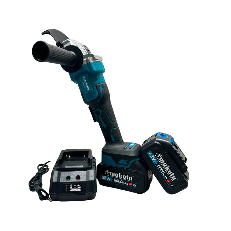 Kit Valigetta Makota con Utensile a Batteria 3 in 1 - Trapano Avvitatore a Percussione, Svitabulloni, Smerigliatrice 68V Brushless