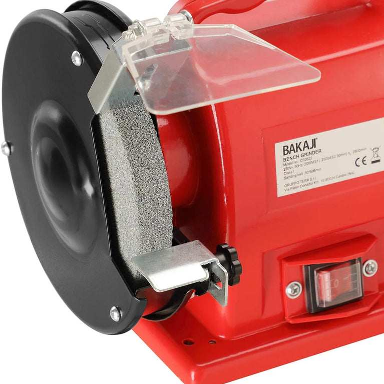 Smerigliatrice da Banco Mola Combinata con Disco e Levigatrice a Nastro 250W