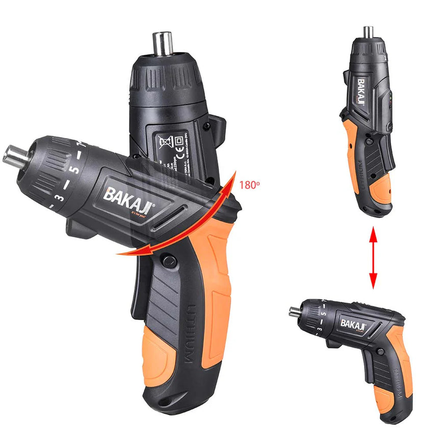 Avvitatore Mini Cacciavite Elettrico Cordless Trapano a Batteria 10 Punte e LED