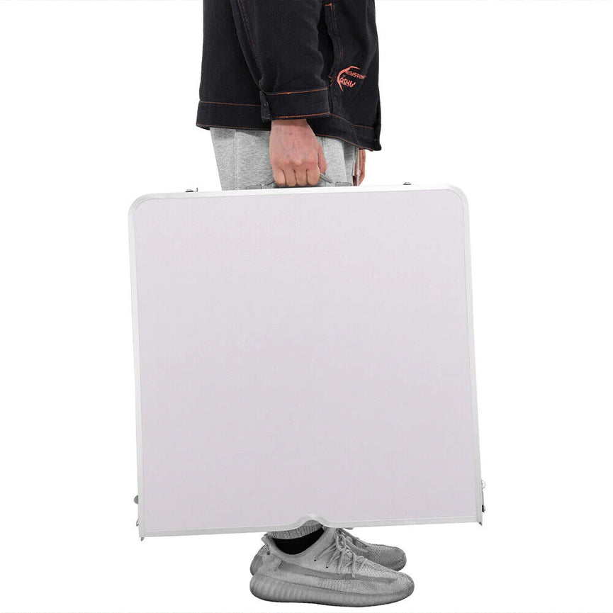 Tavolo Campeggio Picnic Pieghevole in Alluminio Altezza Regolabile 60 x 120 cm
