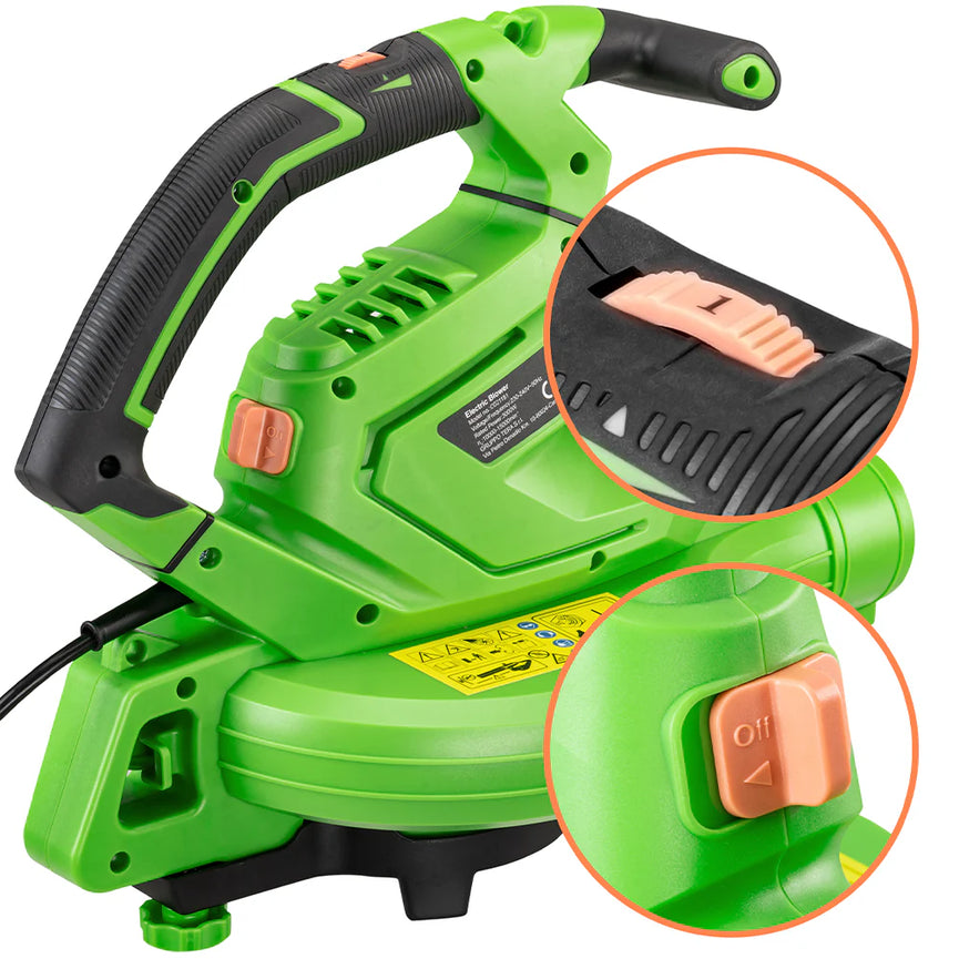 Aspirafoglie Elettrico da Giardino 3in1 Soffiatore con Sacco di Raccolta 3000 W