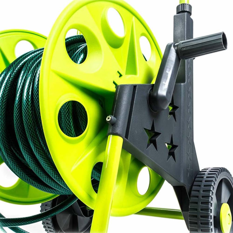 Carrello avvolgitubo da Giardino portatile 30 Metri Carrellino Avvolgi tubo