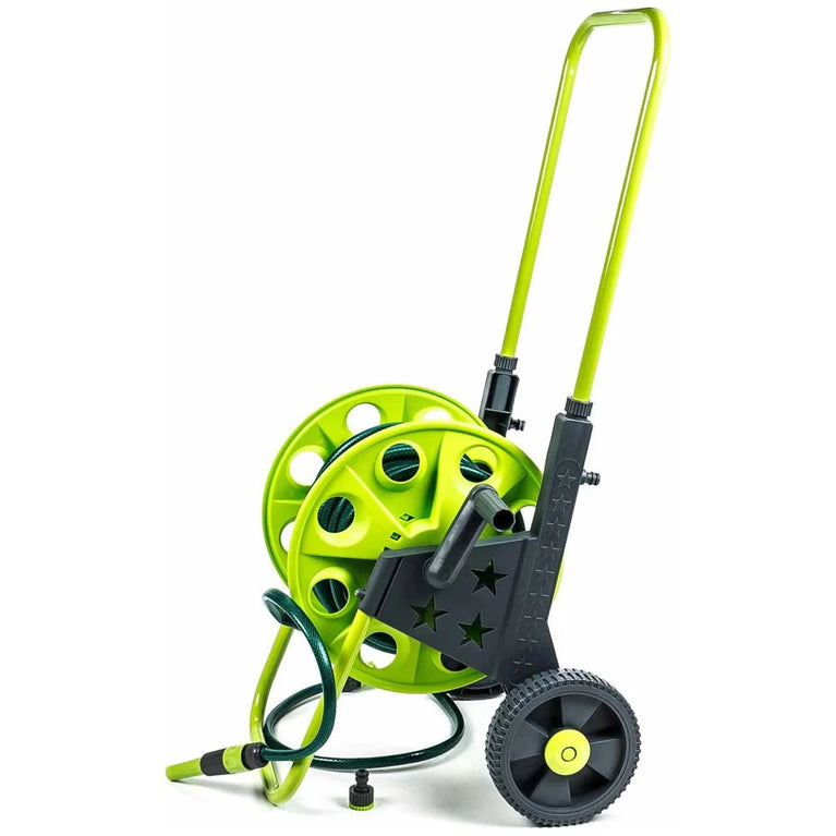 Carrello avvolgitubo da Giardino portatile 30 Metri Carrellino Avvolgi tubo