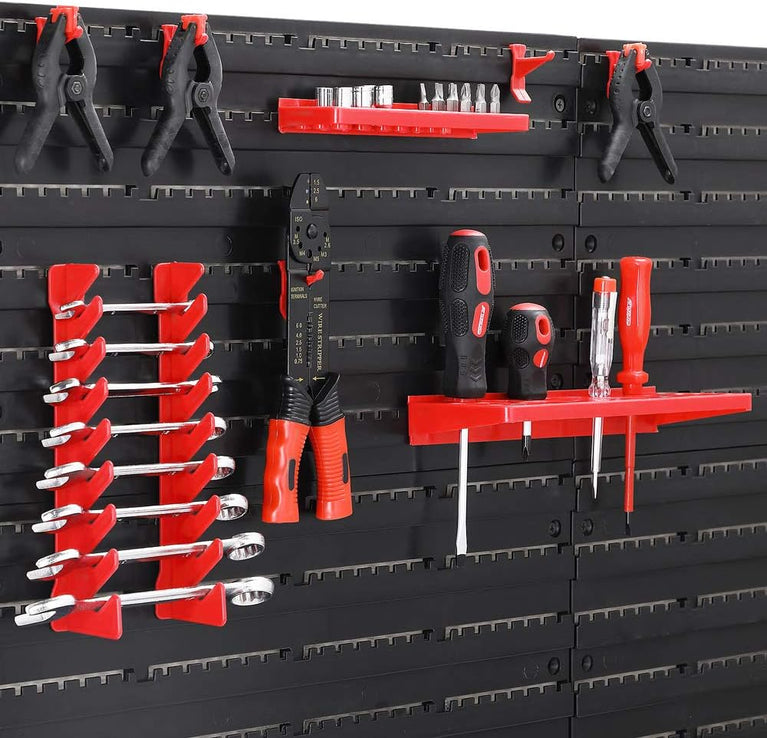 Pannello da Parete 45pz Portautensili Contenitori Porta Attrezzi Officina Garage