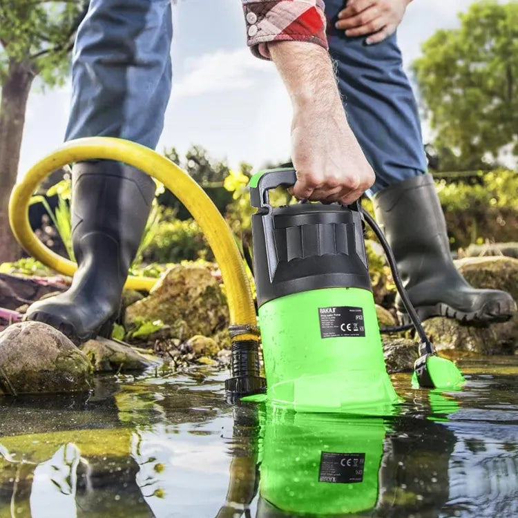 Pompa Immersione Elettropompa Sommersa Acque Chiare 250W 5000L/h Fondo Piatto