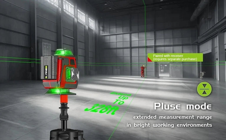 LIVELLA LASER TRACCIATORE AUTOLIVELLANTE 4D 16 LINEE 360° ROTAZIONE LINEA VERDE