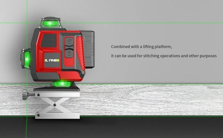 LIVELLA LASER TRACCIATORE AUTOLIVELLANTE 4D 16 LINEE 360° ROTAZIONE LINEA VERDE
