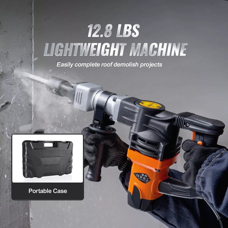 Martello Demolitore per Calcestruzzo 1400W 2 Punte a Scalpello da 2900BPM