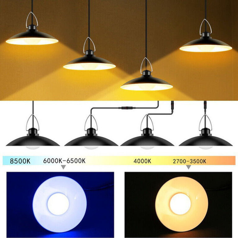 2 Lampade lampadine pannello solare intrno esterno IP65 telecomando campeggio