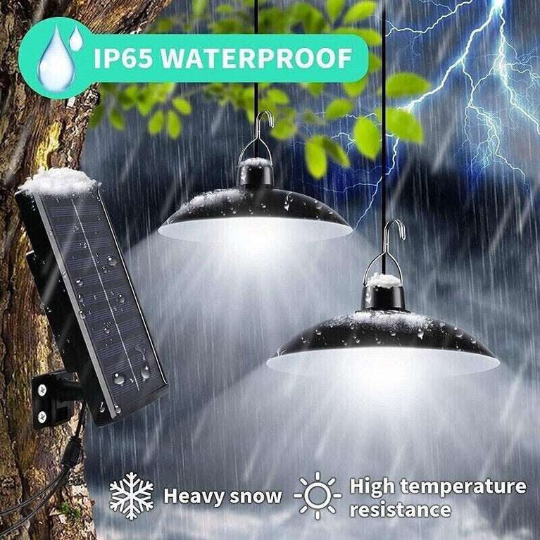 2 Lampade lampadine pannello solare intrno esterno IP65 telecomando campeggio