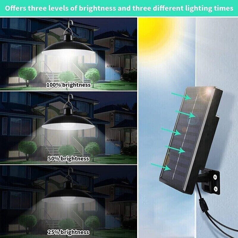 2 Lampade lampadine pannello solare intrno esterno IP65 telecomando campeggio