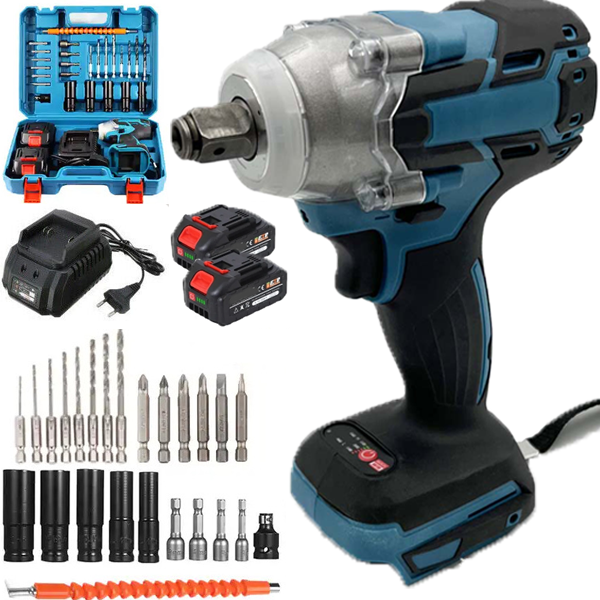 Avvitatore a Impulsi Brushless PRO 800W 400Nm doppia batteria con 24 inserti