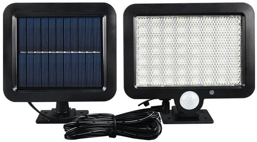 2X LAMPADE SOLARI DA ESTERNI FARO 30W PANNELLO RICARICA SOLARE SENSORE MOVIMENTO