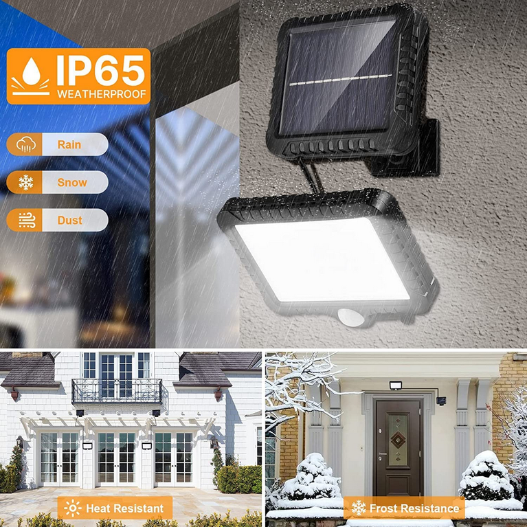 2X LAMPADE SOLARI DA ESTERNI FARO 30W PANNELLO RICARICA SOLARE SENSORE MOVIMENTO