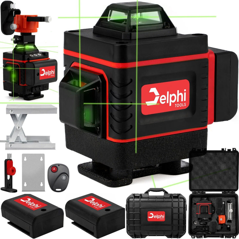 Delphi Laser Croce Livella croce Linea laser Verde Autolivellante Linee 16 360°