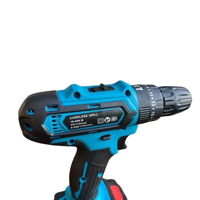 KIT TRAPANO AVVITATORE A PERCUSSIONE CON 2 BATTERIE A LITIO 750W