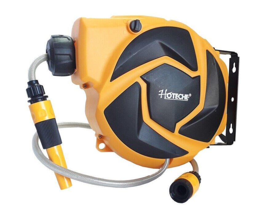 AVVOLGITUBO AUTOMATICO ACQUA GIARDINO GIREVOLE ED AUTOAVVOLGENTE CON POMPA 10 MT