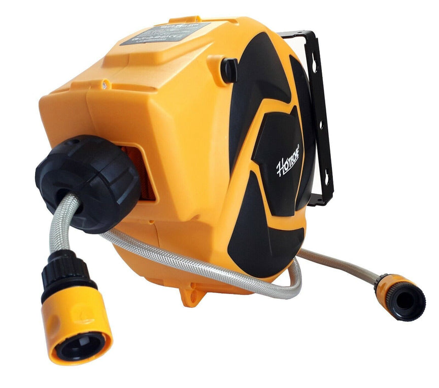 AVVOLGITUBO AUTOMATICO ACQUA GIARDINO GIREVOLE ED AUTOAVVOLGENTE CON POMPA 10 MT