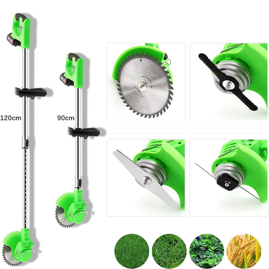 DECESPUGLIATORE A BATTERIA TAGLIABORDI ELETTRICO 1200W TAGLIAERBA 2 BATTERIE