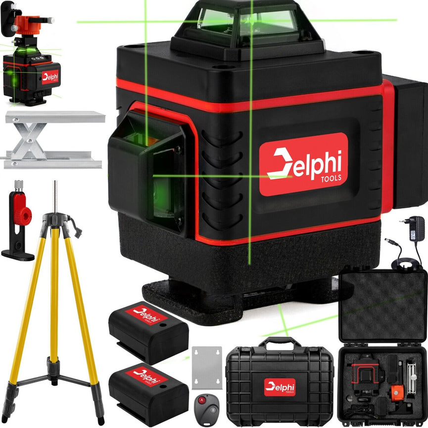 Delphi Laser Croce Livella croce Linea laser Verde Autolivellante Linee 16 360°