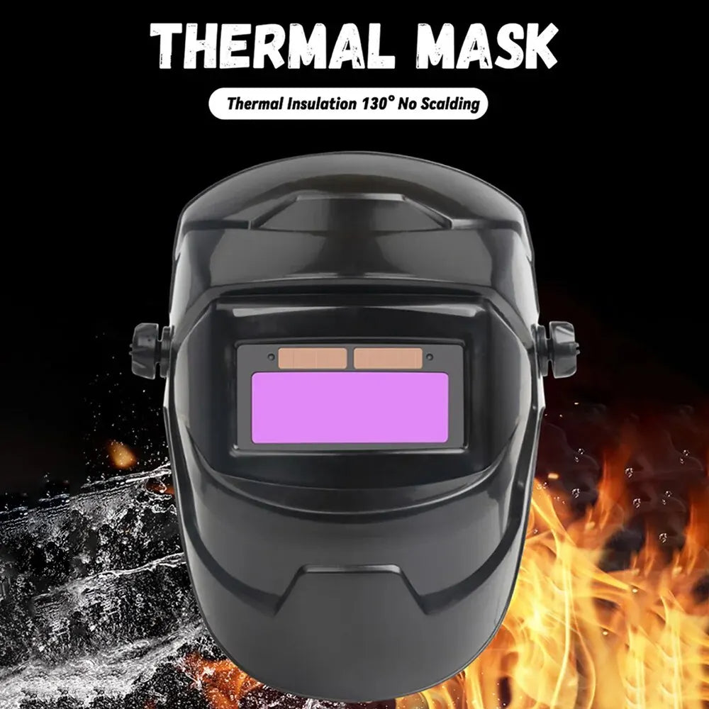 Maschera Da Saldatore Automatica Con Oscuramento E Faro – Tig/Mig/Arc, Nera - Foto 3