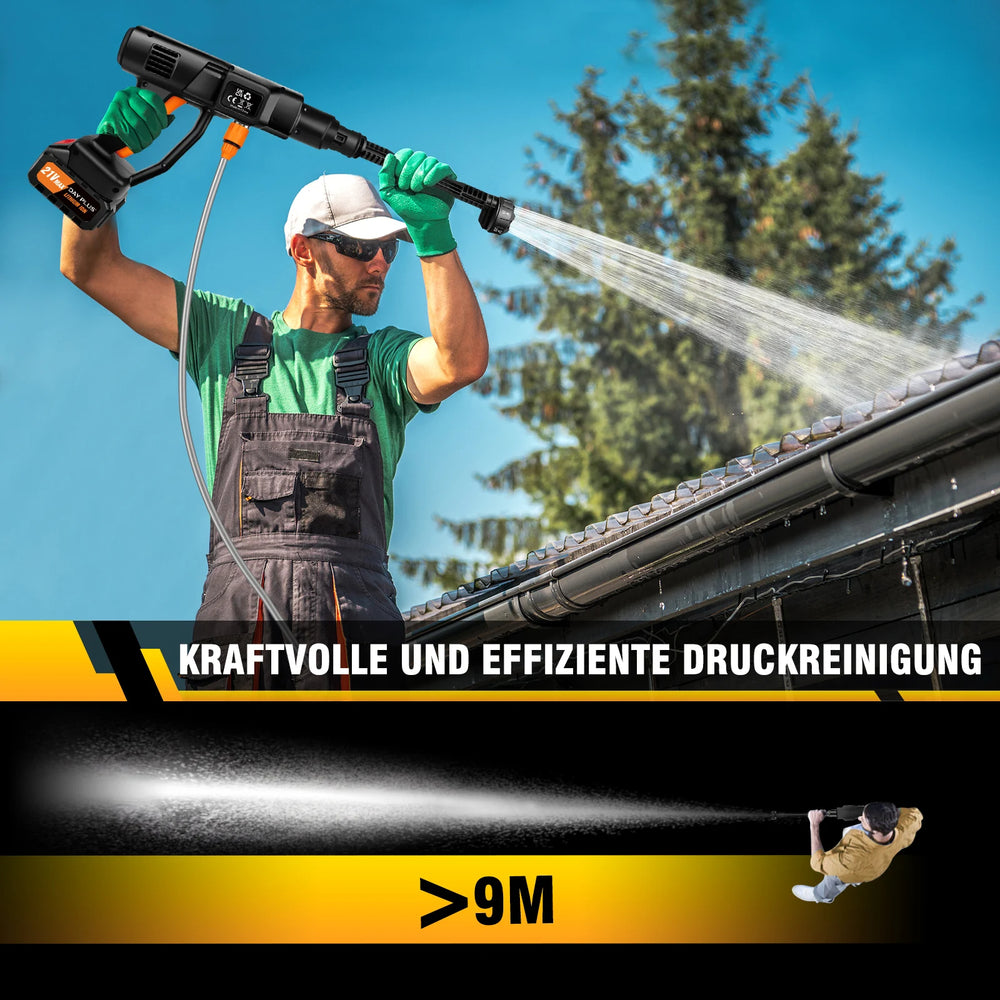 Idropulitrice Portatile Con 2 Batterie 48V – Pistola Lavaggio Auto E Accessori, Valigetta Inclusa