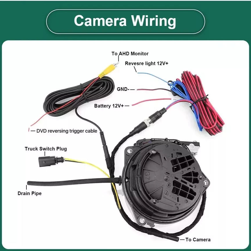 TELECAMERA POSTERIORE RETROCAMERA HD VW GOLF 6/7 GTI PASSAT B6/B7/B8 POLO T-ROC