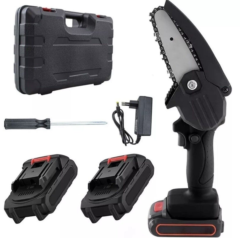 MINI MOTOSEGA A DOPPIA BATTERIA 24V 3Ah TAGLIARAMI ELETTRICA ELETTROSEGA - Foto 5